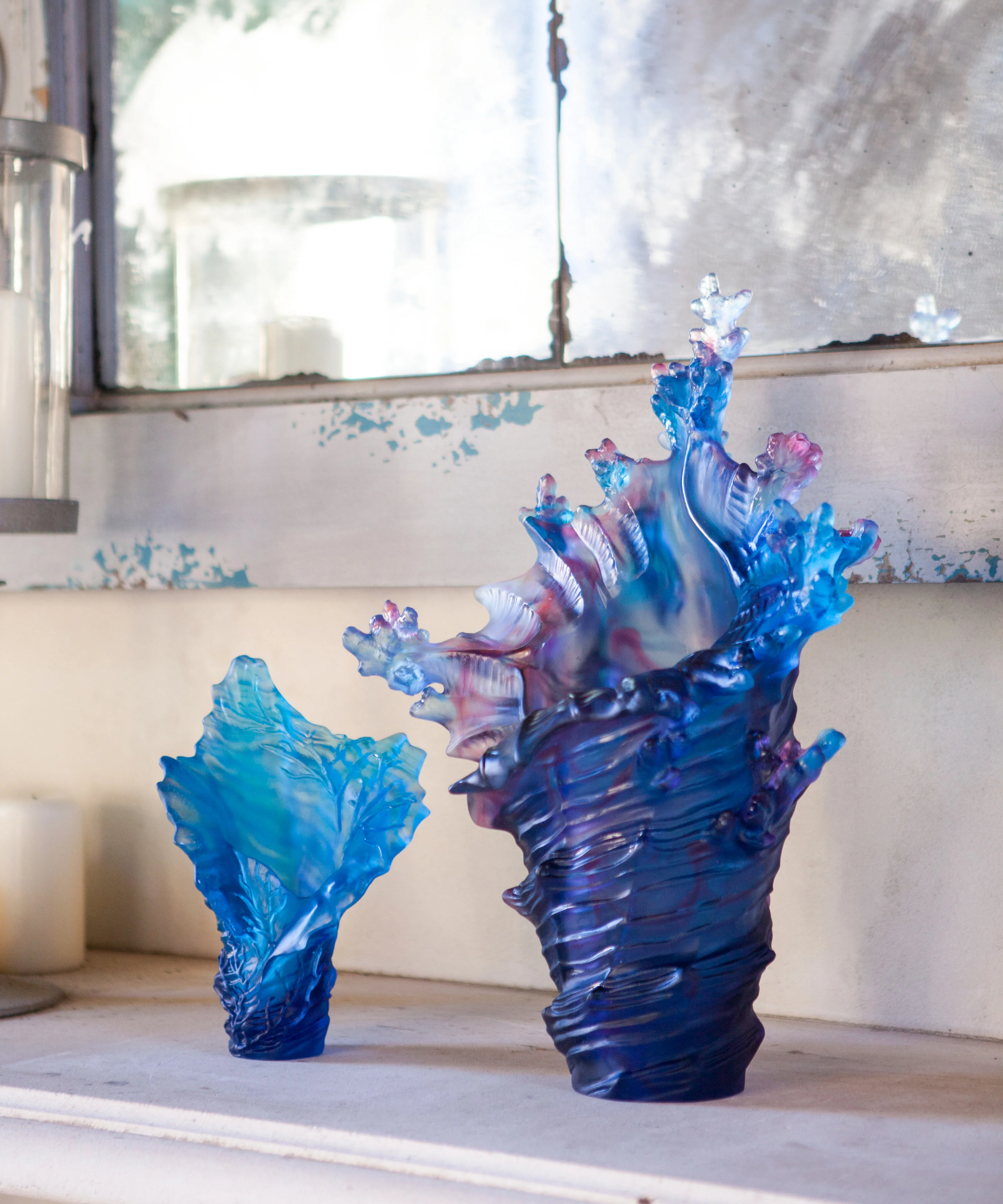 Mer de Corail Vase grand modèle Bleu et rouge - Image 3
