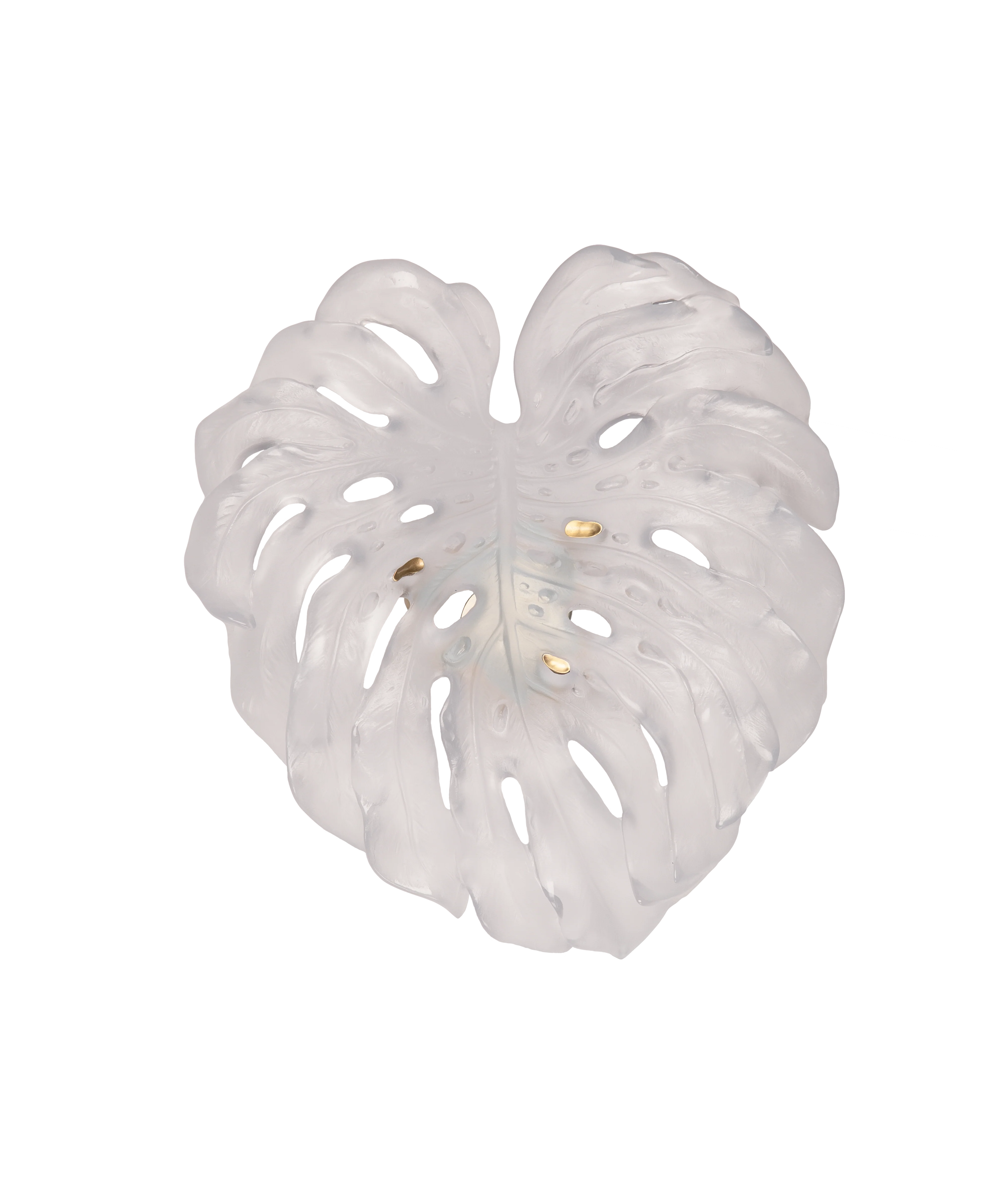 Monstera Feuille murale petit modèle - fixation courte Blanche de Emilio Robba