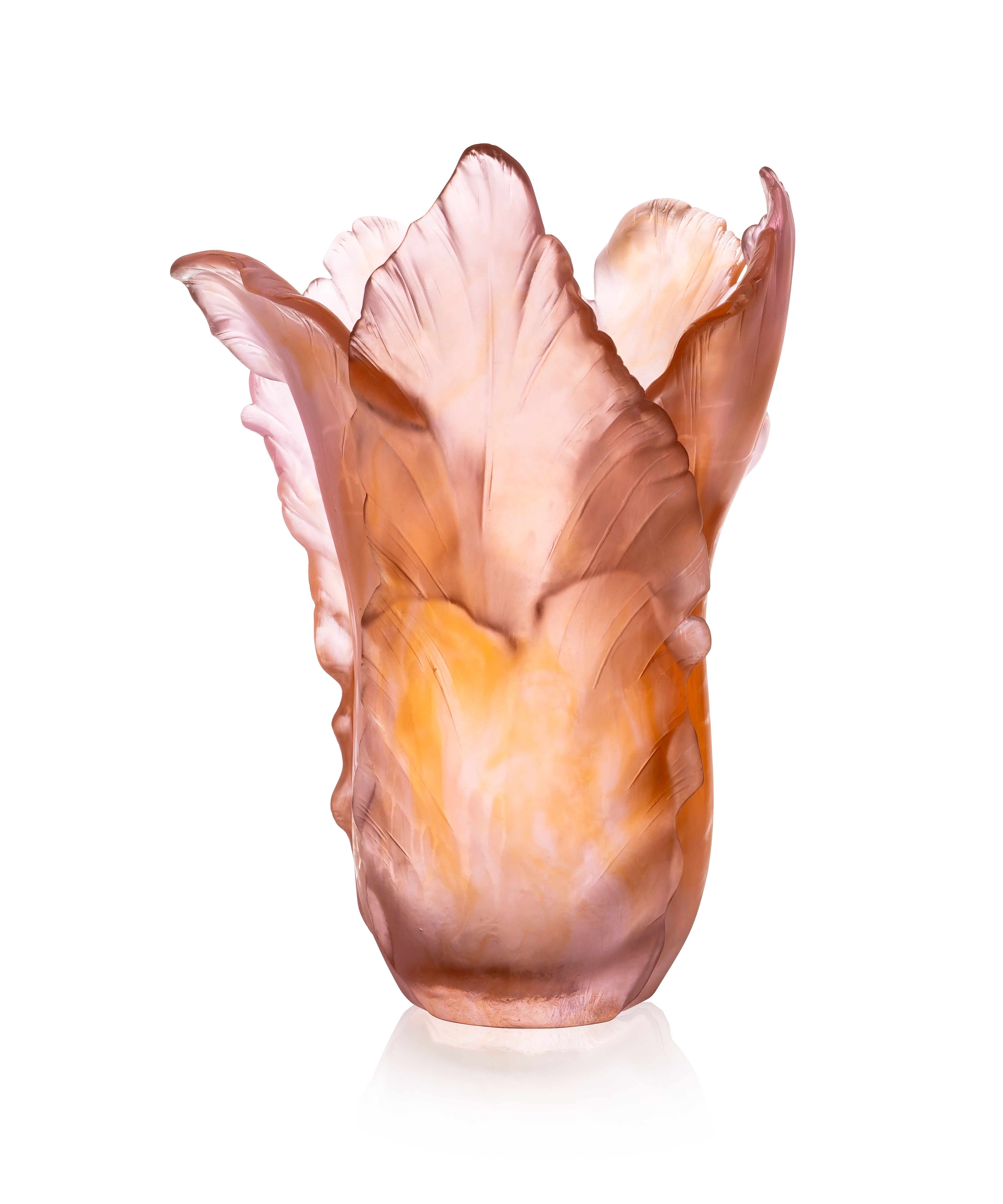 Tulipe Vase Magnum ambre rose 50ex